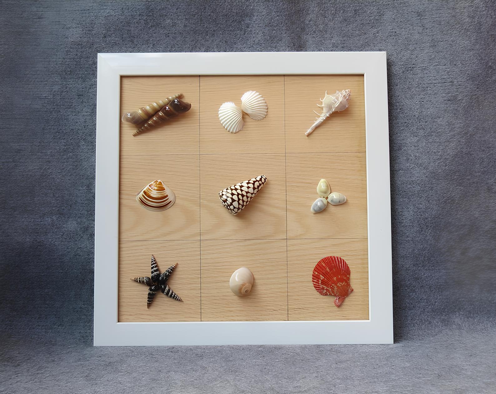 Schnecke Sammlung Gemälde mit echten Muscheln, Muschel Kunst, Wohnkultur Wanddeko