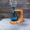 15 Minuten Sanduhr mit Olivenholz Halter – 11 x 19 x 5 cm, Dekorativ