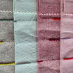 Cream Brown Striped Cotton Curtains French Country Style Pair Panels