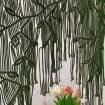 Makramee-Blatt-Fenstervorhang, Boho Fensterdekoration, 100x90 cm, Cremeweiß