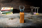 15 Minuten Sanduhr mit Olivenholz Halter – 11 x 19 x 5 cm, Dekorativ