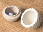 Osterei im Japandi-Stil – Aufbewahrungsbehälter & Deko, Groß 13cm, Klein 9cm