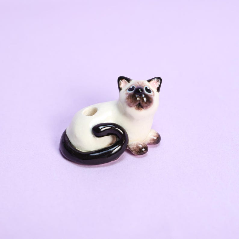 Keramik Haustier Kuchen Topper Katze Kerzenhalter Handgemachte Porzellan Figur