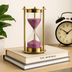 Messing Sanduhr 2 Minuten Lila Sand Retro Schreibtisch Dekor Meditationstimer