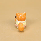 Keramik Eichhörnchen Tortenaufsatz mit Kerzenhalter, Natur Themen Kuchen Dekoration, Orange