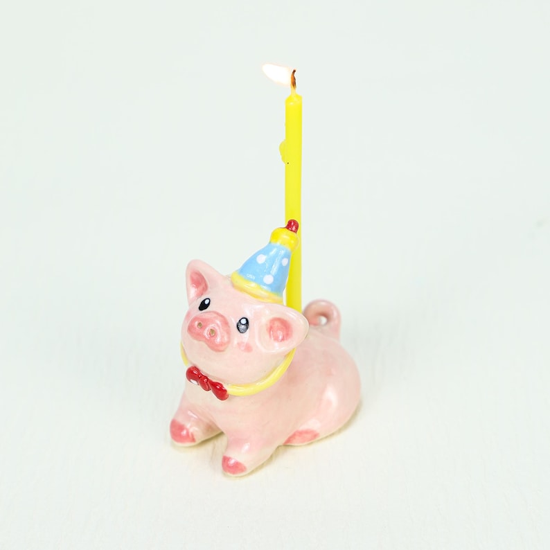 Keramik Schwein Kerzenhalter Rosa Kawaii Schwein Geburtstag Kerze Kuchen Topper Party Dekor Bauernhof