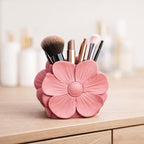 Kosmetikaufbewahrungsbox, blütenförmiger Make-up-Pinselhalter