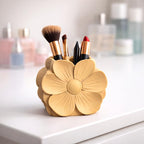 Kosmetikaufbewahrungsbox, blütenförmiger Make-up-Pinselhalter
