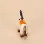 Pony-Kerzenhalter aus Keramik, handbemalt, schwarz-braune Mähne, Geburtstagskerze, Kuchendeckel für Pferdefans