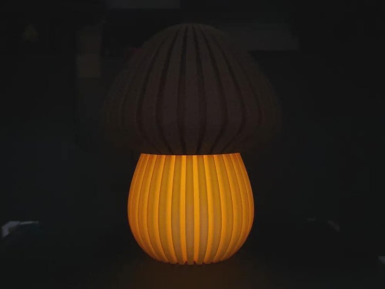 Pilz-Dekoration 3D-Druck Herbst Wohnkultur LED-Teelicht, Modern, 90-150mm, PLA