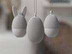 Osterei Ornamente 3D Druck, Moderne Minimalistische Osterdekoration zum Aufhängen oder Hinstellen, 50mm