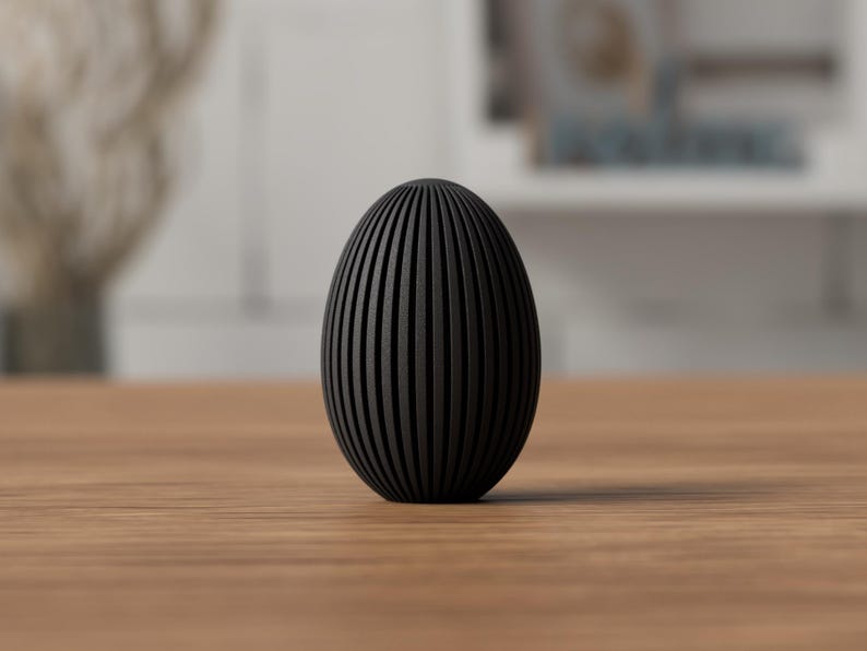 Osterei Ornamente 3D Druck, Moderne Minimalistische Osterdekoration zum Aufhängen oder Hinstellen, 50mm