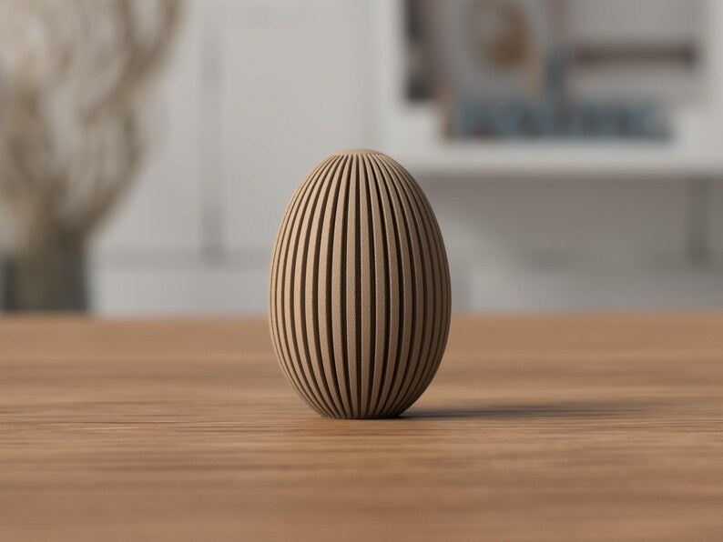 Osterei Ornamente 3D Druck, Moderne Minimalistische Osterdekoration zum Aufhängen oder Hinstellen, 50mm