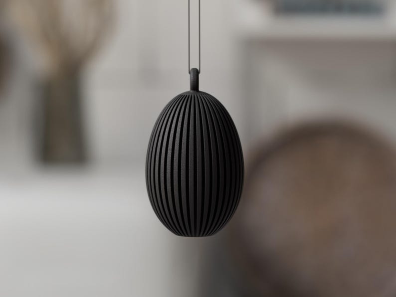 Osterei Ornamente 3D Druck, Moderne Minimalistische Osterdekoration zum Aufhängen oder Hinstellen, 50mm