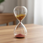 Stern Sanduhr Glas Timer Holzsockel Dekorative Schreibtischuhr