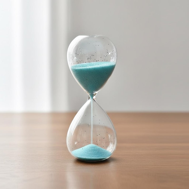 Stern Sanduhr Glas Timer Holzsockel Dekorative Schreibtischuhr
