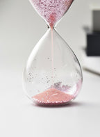 Stern Sanduhr Glas Timer Holzsockel Dekorative Schreibtischuhr