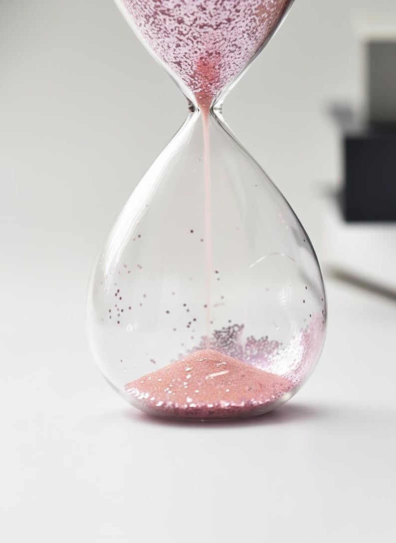Stern Sanduhr Glas Timer Holzsockel Dekorative Schreibtischuhr