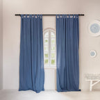 Musselin-Vorhang 2-lagig 100% Baumwolle Boho Gardine Lichtdurchlässig