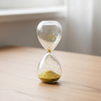 Stern Sanduhr Glas Timer Holzsockel Dekorative Schreibtischuhr