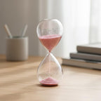 Stern Sanduhr Glas Timer Holzsockel Dekorative Schreibtischuhr