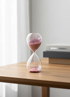 Stern Sanduhr Glas Timer Holzsockel Dekorative Schreibtischuhr