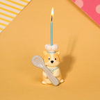 Niedlicher Hamster Keramik Kerzenhalter Geburtstag Figurine Kawaii Miniatur Haustier Keramik Dekor süßer Kuchendeckel Geschenk
