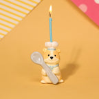 Niedlicher Hamster Keramik Kerzenhalter Geburtstag Figurine Kawaii Miniatur Haustier Keramik Dekor süßer Kuchendeckel Geschenk