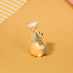 Niedlicher Hamster Keramik Kerzenhalter Geburtstag Figurine Kawaii Miniatur Haustier Keramik Dekor süßer Kuchendeckel Geschenk