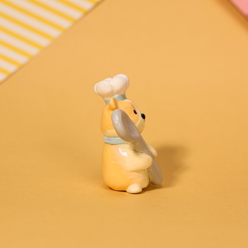 Niedlicher Hamster Keramik Kerzenhalter Geburtstag Figurine Kawaii Miniatur Haustier Keramik Dekor süßer Kuchendeckel Geschenk