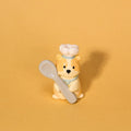 Niedlicher Hamster Keramik Kerzenhalter Geburtstag Figurine Kawaii Miniatur Haustier Keramik Dekor süßer Kuchendeckel Geschenk