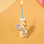 Niedlicher Hamster Keramik Kerzenhalter Geburtstag Figurine Kawaii Miniatur Haustier Keramik Dekor süßer Kuchendeckel Geschenk