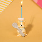 Niedlicher Hamster Keramik Kerzenhalter Geburtstag Figurine Kawaii Miniatur Haustier Keramik Dekor süßer Kuchendeckel Geschenk