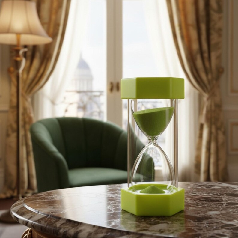 60-Minuten Sanduhr, bunte Sanduhr mit stabilem Rahmen, Schreibtisch-Timer für Zeitmanagement