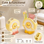 Keramik Zahnbürstenhalter Kükenform Badezimmer Organizer Kawaii Deko