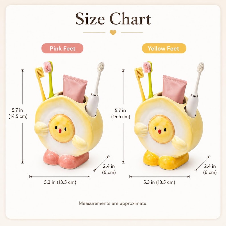 Keramik Zahnbürstenhalter Kükenform Badezimmer Organizer Kawaii Deko