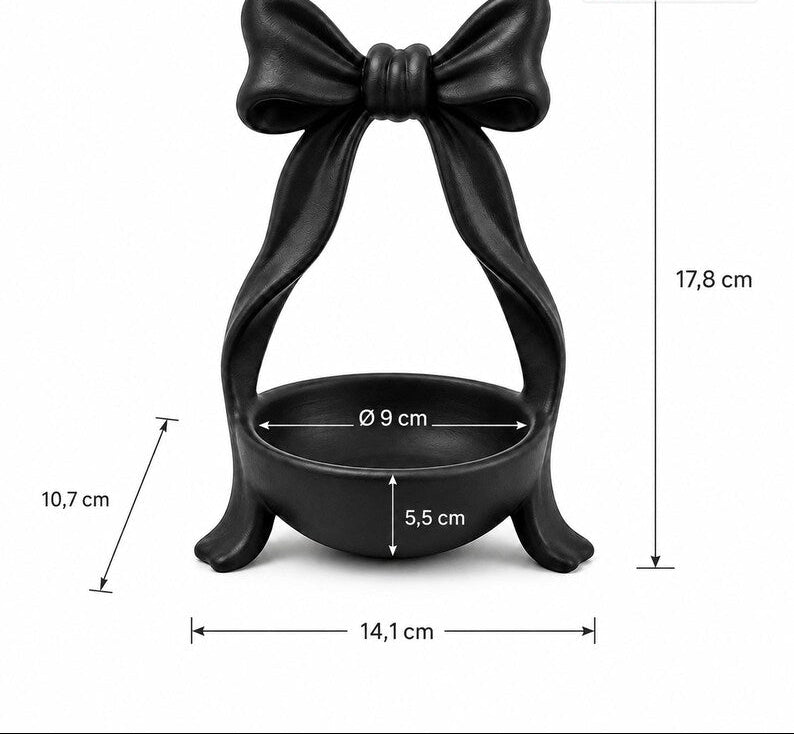 Ablageschale mit Schleife aus PLA im 3D-Druck | Schlüsselablage und Dekoschale für Flur & Wohnzimmer