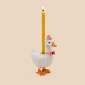 Rosa Gans Cake Topper Porzellan Figur Kerzenhalter