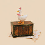 Rosa Gans Cake Topper Porzellan Figur Kerzenhalter