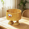 Handgeflochtener Rattan-Aufbewahrungskorb Hühnermodell mit Füßen, 25 cm