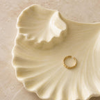 Ginkgoblatt Keramik Schmuckschale, Ringschale & Kosmetikablage, Ablage für Eingangsbereich & Kommode