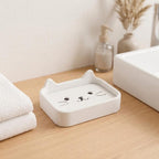 3D-gedruckte Seifenschale im Tierdesign Katze Bär Hase, Seifenspenderhalter für Badezimmer, 120x80x44mm