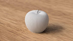 3D-gedruckter Deko-Apfel mit Rillen-Design, 81 mm x 77 mm, Herbstdekoration