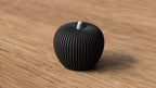 3D-gedruckter Deko-Apfel mit Rillen-Design, 81 mm x 77 mm, Herbstdekoration