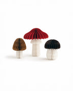 Papier-Pilze 3er-Set Herbstdeko faltbar mit Magnet