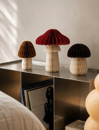Papier-Pilze 3er-Set Herbstdeko faltbar mit Magnet