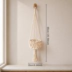 Hängekorb aus Baumwollseil für Obst und Gemüse, Wandaufbewahrung im Boho-Stil, Küchenorganizer