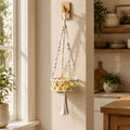 Hängekorb aus Baumwollseil für Obst und Gemüse, Wandaufbewahrung im Boho-Stil, Küchenorganizer