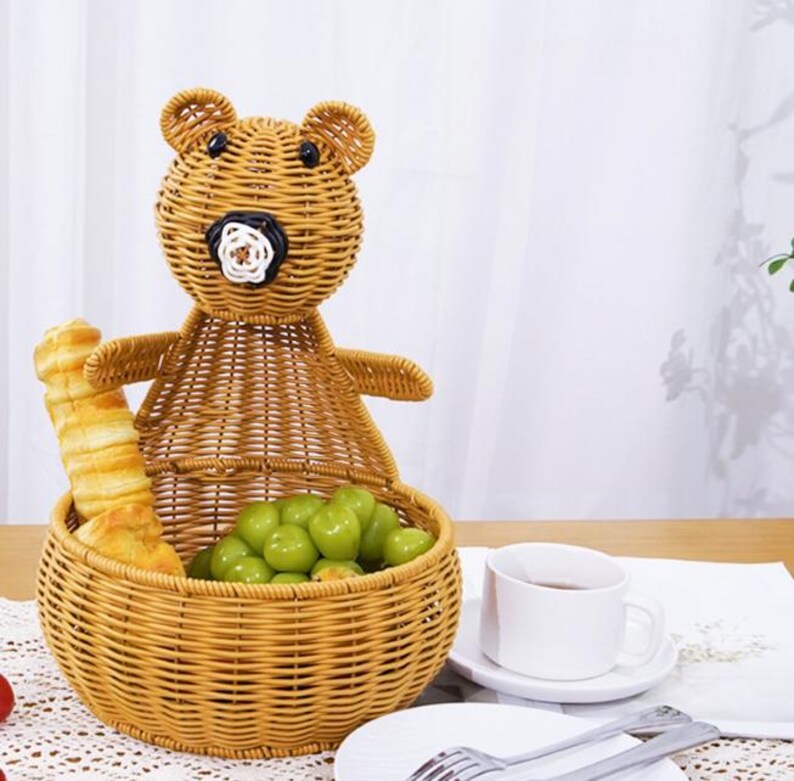 Handgeflochtener Rattan-Aufbewahrungskorb Hühnermodell mit Füßen, 25 cm