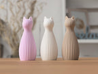Katzenfigur 3D-gedruckt, minimalistisch, verschiedene Farben und Größen erhältlich